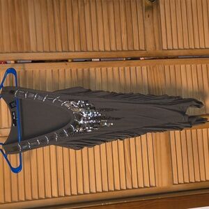 Miss Me Brand Olive Green Form Fitting Blouse with Studs and Beading-Size Medium